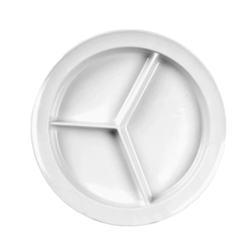 Thunder Group NS701W White 8-3/4" Deep Compartment Plate | Case of 12