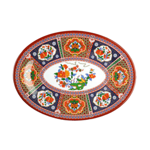 Thunder Group 2008TP Peacock 8" X 6" Platter | Case of 12