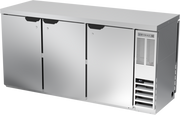 Beverage Air BB72HC-1-F-PT-S-27 72" 6 Solid Door Stainless Pass Thru Back Bar Cooler | 22.1 Cu. Ft.
