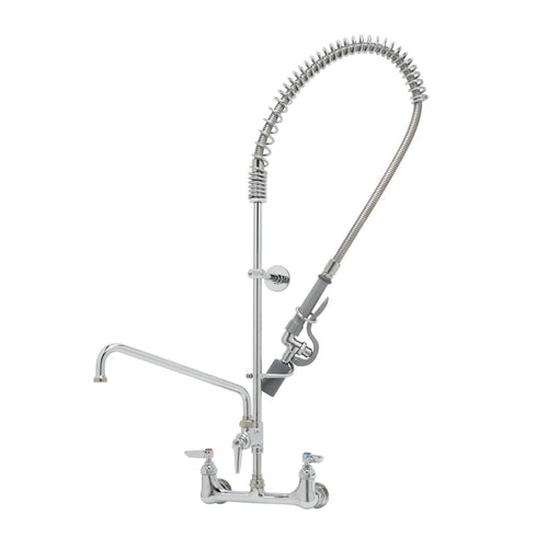 T&S Brass B-0133-ADF12-BC EasyInstall 8" Center Wall Mount Pre-Rinse Faucet w/ 12" Nozzle