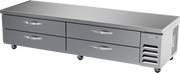 Beverage Air WTFCS96HC 96" 4 Drawer Worktop Chef Base Freezer | 20.42 Cu. Ft.