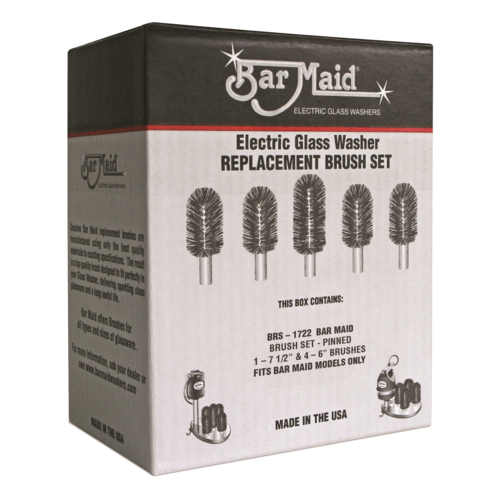 Bar Maid BRS-1722 Glass Washer Replacement Brush Set | 5 Brushes