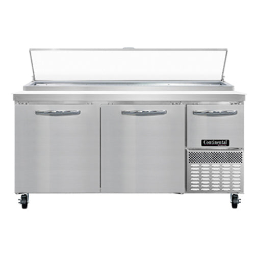 Continental Refrigerator PA68N Refrigerated Counter, Pizza Prep Table