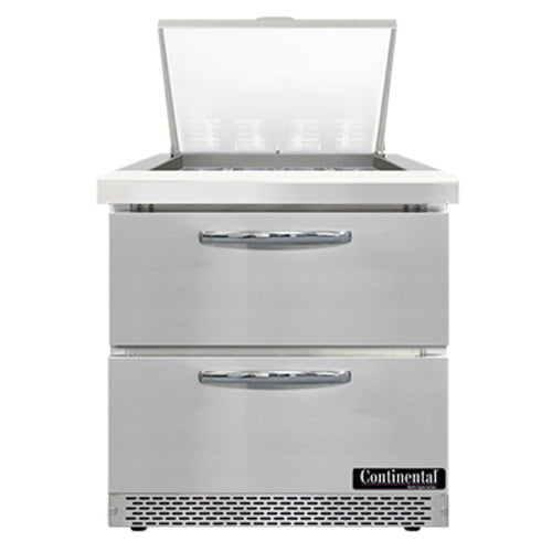 Continental Refrigerator SW32N12M-FB-D Refrigerated Counter, Mega Top Sandwich / Salad Unit