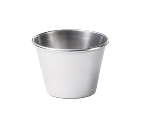 Tablecraft 5067 2.5 oz. Stainless Steel Flared Rim Sauce Cup