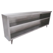 Advance Tabco EDC-1860-X 60" x 18" Stainless Steel Open Base Dish Cabinet w/ Mid-Shelf