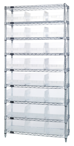 Quantum WR9-210CL Shelving Unit, Wire
