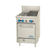 Comstock-Castle F318-1RB 24" Gas 2-Burner & Charbroiler Range w/ Space Saver Oven | 98,000 BTU