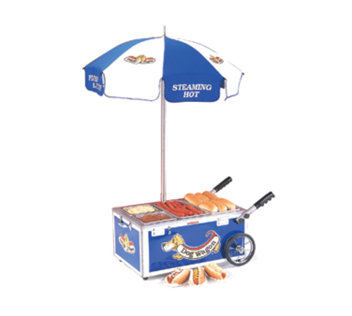 Nemco 6550-DW Countertop Mini Hot Dog Steamer Cart
