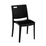 Grosfillex US563017 Metro Stacking Outdoor Chair | Black