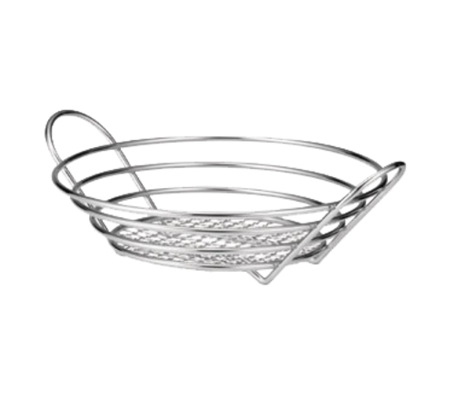Tablecraft H7175 Chrome Plated Display Basket | 12" x 3.25"