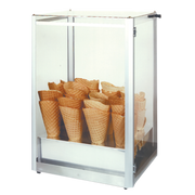 Gold Medal 8211 12.5" Giant Waffle Cone Dry Display Case | 2.8 Cu. Ft.