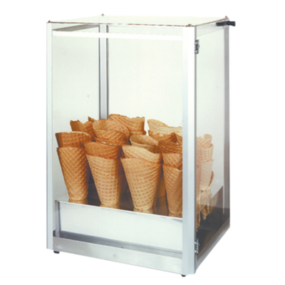 Gold Medal 8211 12.5" Giant Waffle Cone Dry Display Case | 2.8 Cu. Ft.