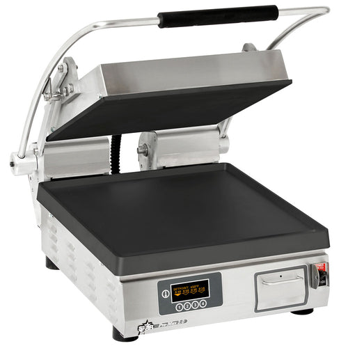 Star Pro-Max PST14IE 14.5" Cast Iron Panini Grill | Smooth Plates w/ Electronic Controls