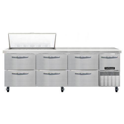 Continental Refrigerator RA93N18M-D Refrigerated Counter, Mega Top Sandwich / Salad Unit