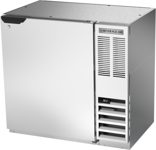 Beverage Air BB36HC-1-S 36" 1 Solid Door Stainless Steel Back Bar Cooler | 8.31 Cu. Ft.