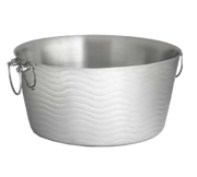 Tablecraft WBT199 Wave Collection 6.75 Gallon Round Beverage Tub