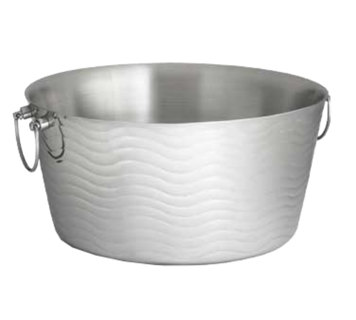 Tablecraft WBT199 Wave Collection 6.75 Gallon Round Beverage Tub