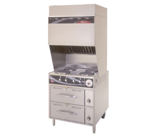 Wells WV-4HFRW 42" Electric Ventless Range w/ 4-French Plates & Warmer Base | 208/240V