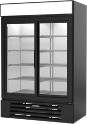 Beverage Air MMR45HC-1-B 52" 2 Swing Glass Door Black Merchandiser Refrigerator | 46.15 Cu. Ft.