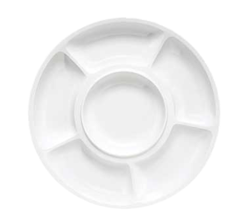 G.E.T. Milano APS-6-MI 14" 6-Compartment Melamine Compartment Plate