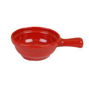 Thunder Group CR305PR 4 1/4" X 6 3/4" X 2", Soup Bowl W/Handle, Pure Red 10 oz. | Case of 12