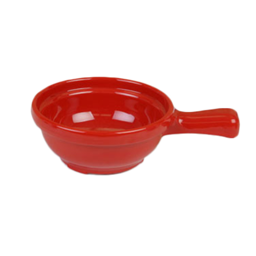 Thunder Group CR305PR 4 1/4" X 6 3/4" X 2", Soup Bowl W/Handle, Pure Red 10 oz. | Case of 12