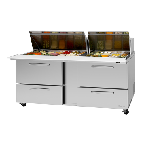 Turbo Air PST-72-30-D4-N-SL Mega Top Sandwich / Salad Prep Table