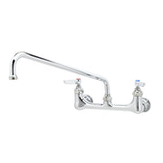 T&S Brass B-2299 8" Center Wall Mount Double Pantry Faucet w/ 14" Nozzle