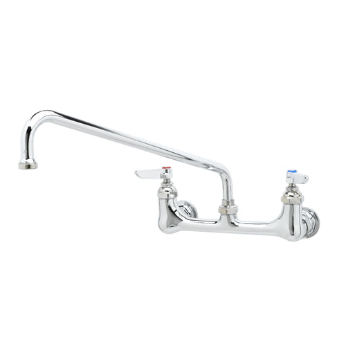 T&S Brass B-2299 8" Center Wall Mount Double Pantry Faucet w/ 14" Nozzle