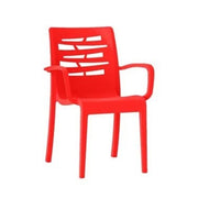 Grosfillex US118414 Essenza Stacking Outdoor Armchair | Red