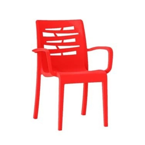 Grosfillex US118414 Essenza Stacking Outdoor Armchair | Red