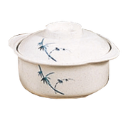 Thunder Group 3503BB 4 7/8" Miso Bowl W/ Lid, Blue Bamboo 12 oz. | Case of 12