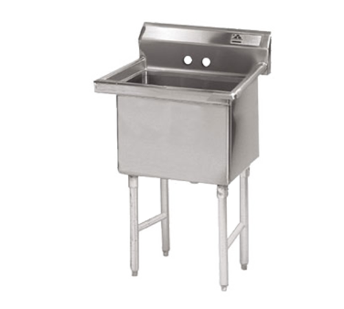 Advance Tabco FC-1-1620-X 26" x 21" 1-Compartment Fabricated Sink