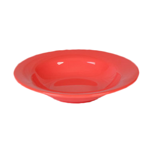 Thunder Group CR5077RD 7 3/4" Wide Rim Salad Bowl, Orange 8 oz. | Case of 12