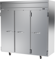 Beverage Air HRPS3HC-1S 78" 3 Solid Door Top Mount Reach In Refrigerator | 71.52 Cu. Ft.