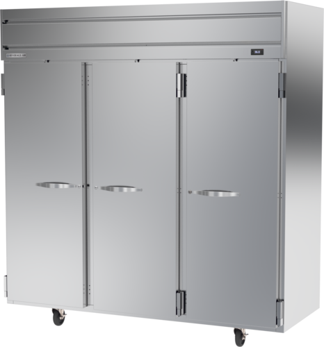 Beverage Air HRPS3HC-1S 78" 3 Solid Door Top Mount Reach In Refrigerator | 71.52 Cu. Ft.