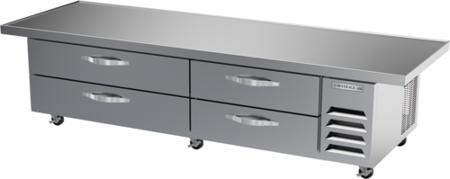 Beverage Air WTRCS84HC-96 96" 4 Drawer Worktop Chef Base Refrigerator | 17.46 Cu. Ft.