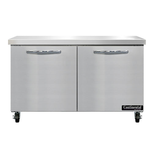 Continental SW48N 48" 2-Door Worktop Refrigerator | 13.4 Cu. Ft.