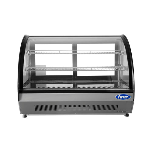 Atosa CRDC-46 36" Curved Glass Refrigerated Countertop Display Case | 4.6 Cu. Ft.