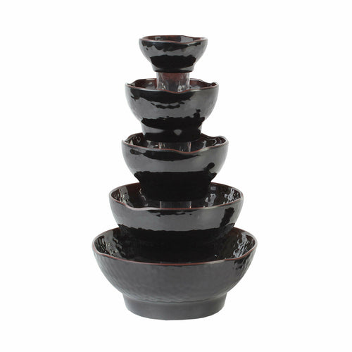 Thunder Group 3707TM 6 1/2" Wave Soup Bowl, Tenmoku 24 oz. | Case of 12