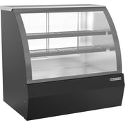 Beverage Air CDR4HC-1-B-D 49.25" Black Curved Glass Dry Deli Case | 14 Cu. Ft.