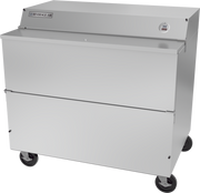 Beverage Air SMF49HC-1-S 49" Stainless Steel Single Sided Forced Air Milk Cooler | 12 Crate Capacity