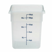 Cambro 18SFSPP190 CamSquare 18 qt. Graduated Square Food Container