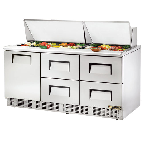 True Mfg. TFP-72-30M-D-4 Mega Top Sandwich / Salad Prep Table