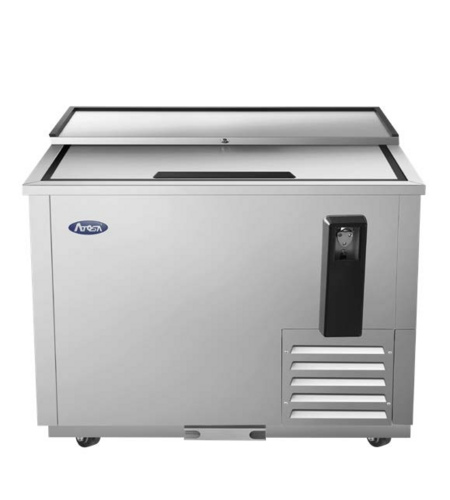Atosa MBC36GR 36" 1-Sliding Lid Stainless Bottle Cooler | 7.7 Cu. Ft.