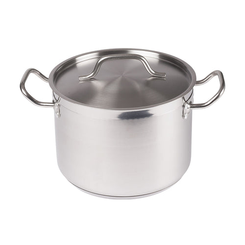 Winco SST-8 8 qt. Stainless Steel Stock Pot