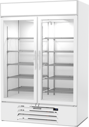 Beverage Air MMF49HC-1-W-IQ 52" 2 Glass Door White Reach In Merchandiser Freezer | 46.2 Cu. Ft.