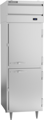 Beverage Air PFD1HC-1AHS 26.5" Top Mount 4 Solid Half Door Pass Thru Freezer | 22.9 Cu. Ft.