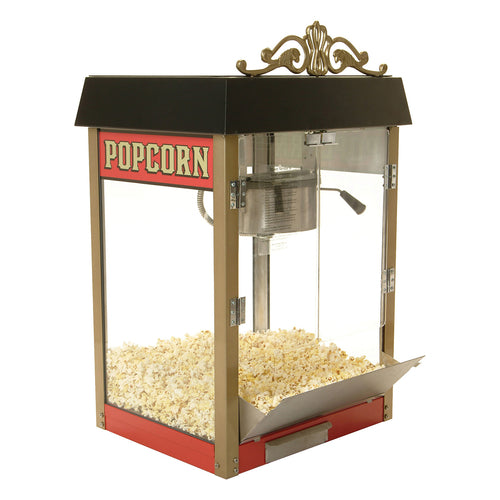 Winco 11060 Benchmark Street Vendor Countertop Popcorn Machine | 6 Oz. Kettle